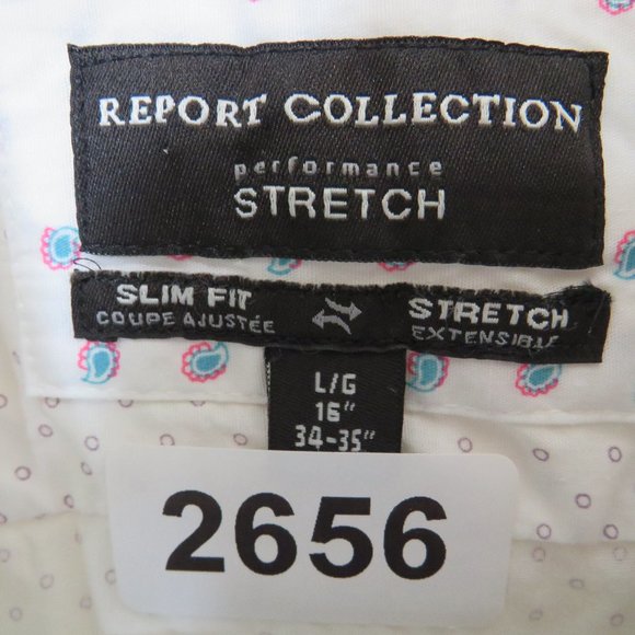 Report Collection* Men's Long Sleeve Button Down Curved Hem BOHO Shirt~ Large - Picture 3 of 11